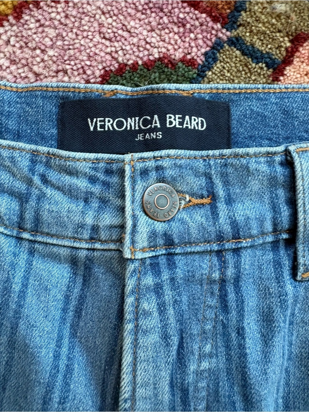 Veronica Beard Sapphire Stripe Blue Women's Jeans
